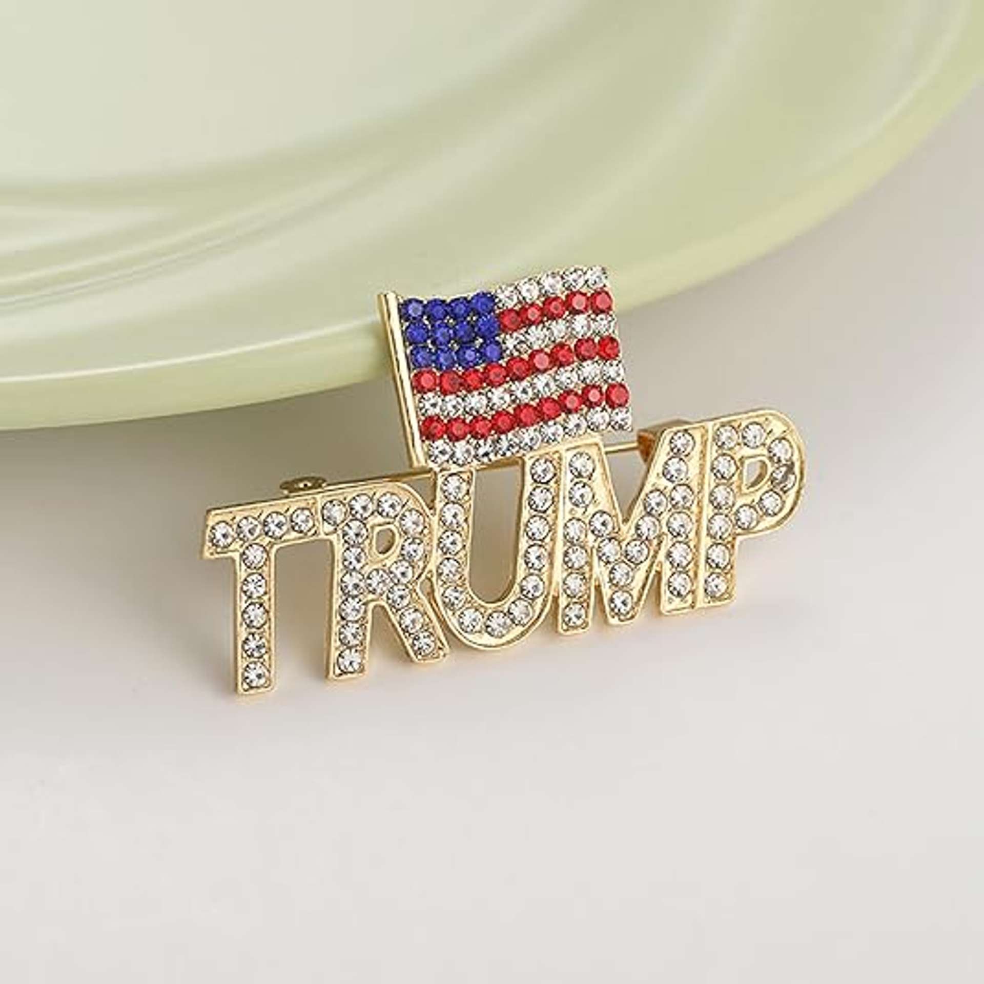 Crytal Trump Pin